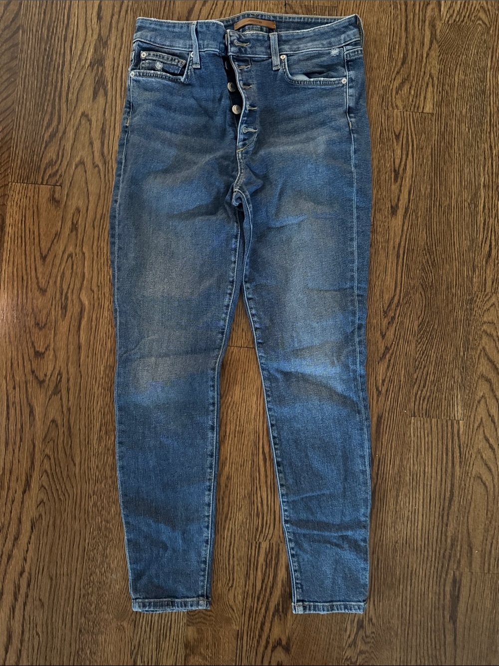 Joe’s “The Charlie” Women’s Blue Button-Fly Slim Jeans